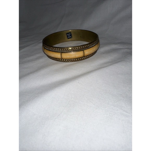 The Unbranded Brand Jewelry - Vintage Brass‎ And Bakelite Bangle Bracelet